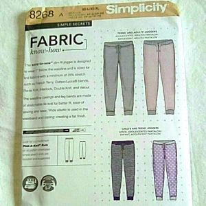 Simplicity 8268 EASY Teen & Adult joggers